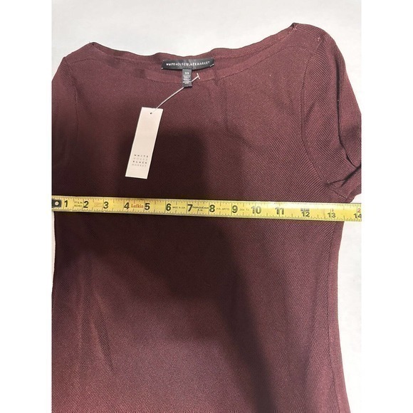 White House Black Market Button‎ Detail Tunic Dark Burgundy Size XS #972 - Picture 13 of 14